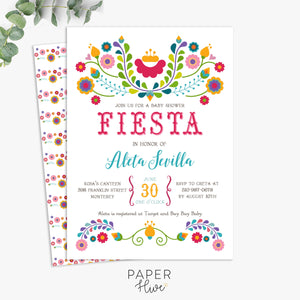 Fiesta baby shower invitations