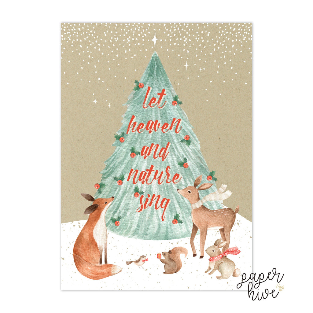 woodland animal Christmas cards