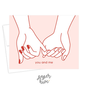 you and me love card
