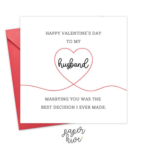 Romantic card for husband