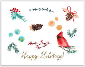 Happy Holidays card set