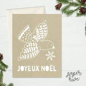Joyeux Noël Holiday greeting card set