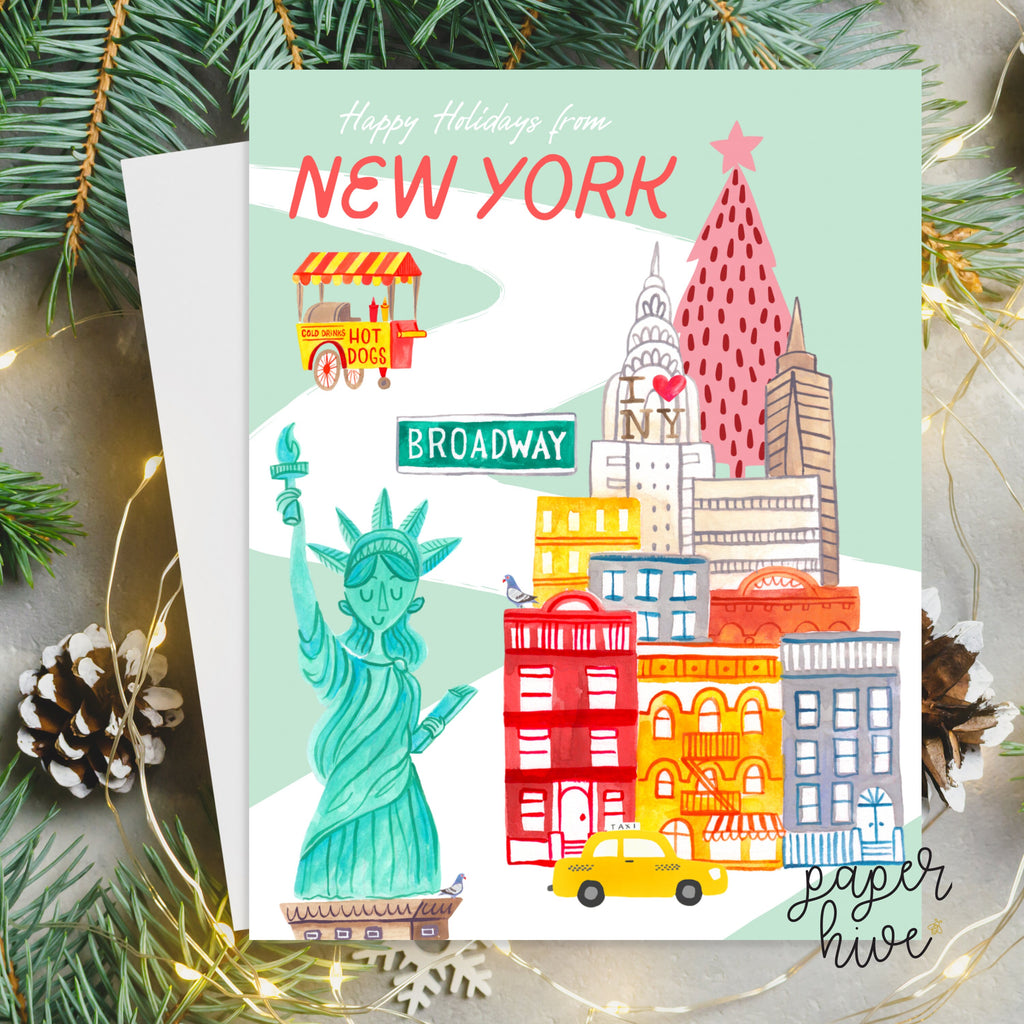 New York holiday cards