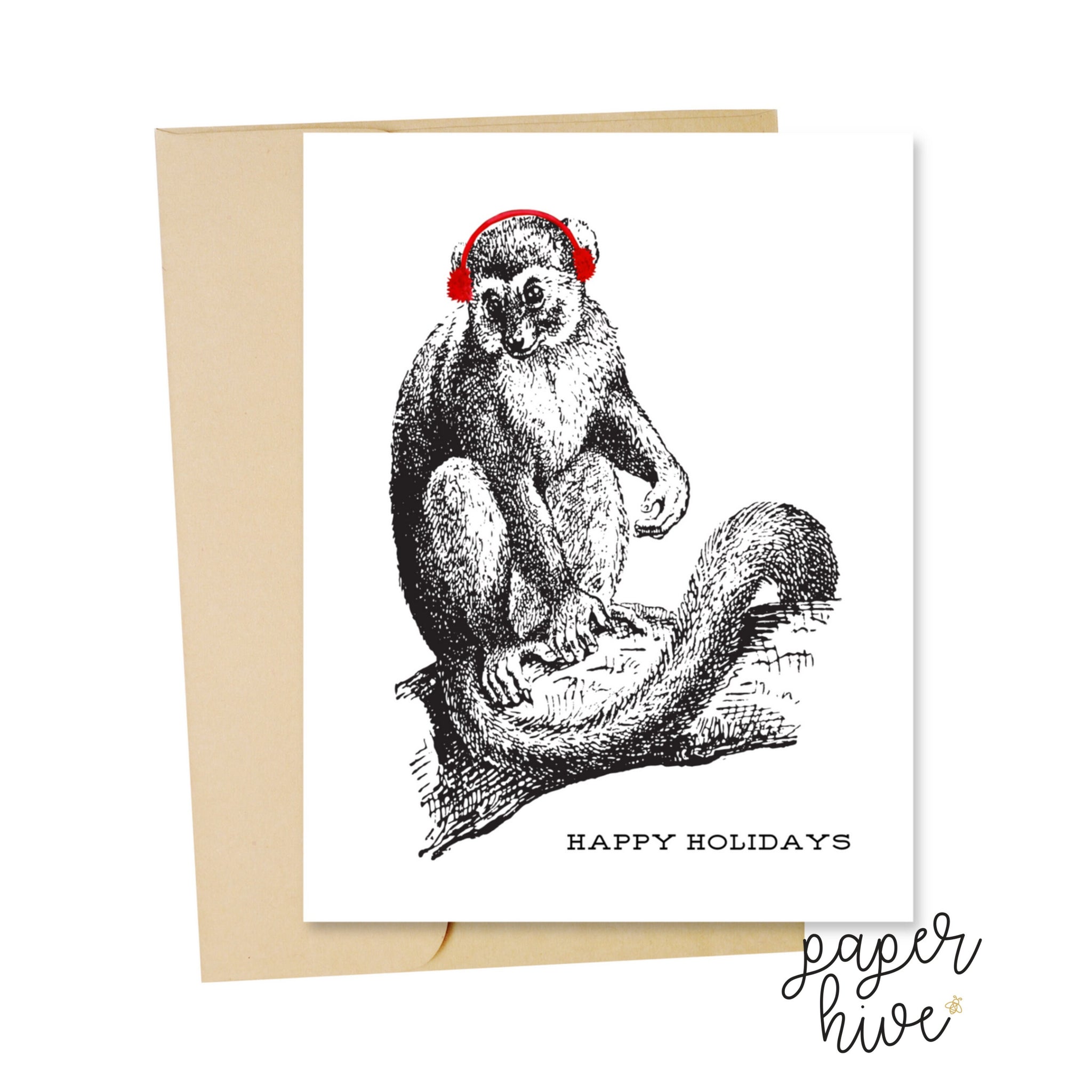 animal holiday cards, unique Christmas card set, animal illustrations, funny christmas cards, variety pack of cards