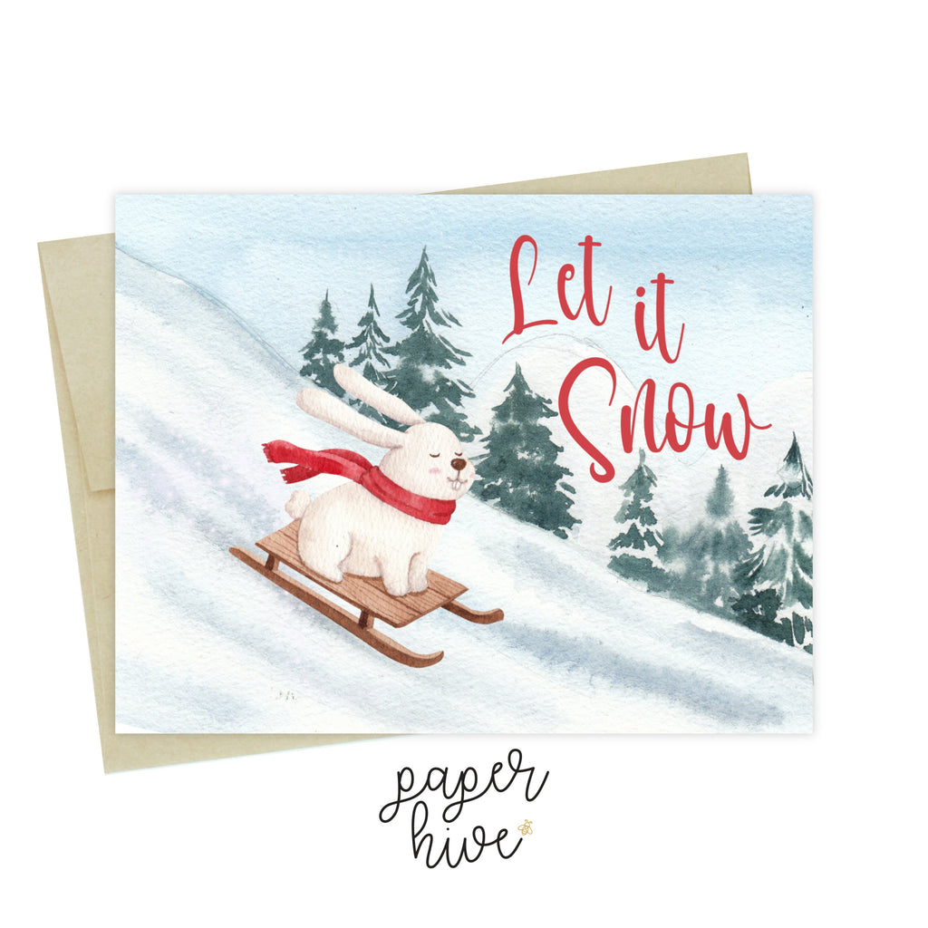 Let it snow holiday card